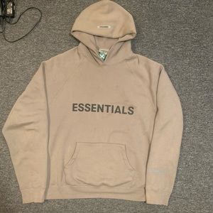 SOLD❌Fear of God Essentials PullOver Hoodie Applique
logo FOG (SS20) Taupe XL